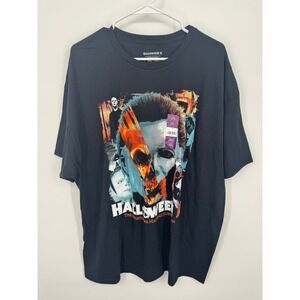 NWT Halloween II T-Shirt Men's 2XL Black Michael Myers Graphic Pull Over